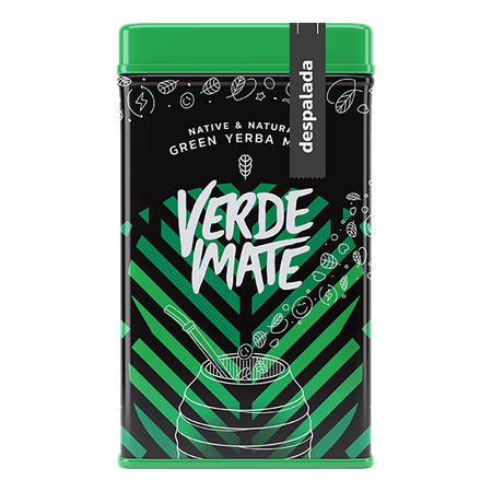 Yerbera – Lata metálica + Verde Mate Green Despalada 0,5 kg