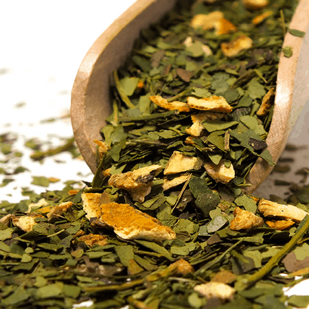 Yerbera – Boîte en métal + Verde Mate Green Naranja Trópico 0,5 kg