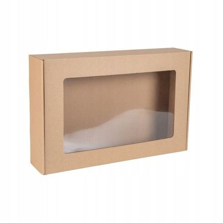 Grande boîte pliante en carton avec fenêtre