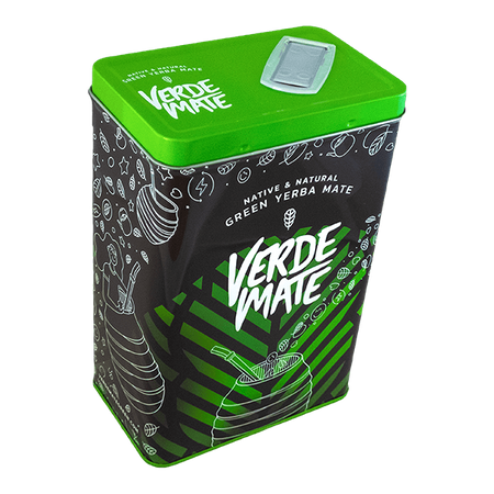 Yerbera – Tin can + Verde Mate Green Temperamento 0.5kg 