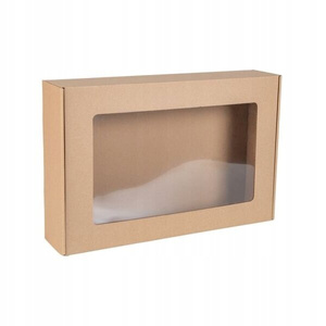 Grande boîte pliante en carton avec fenêtre