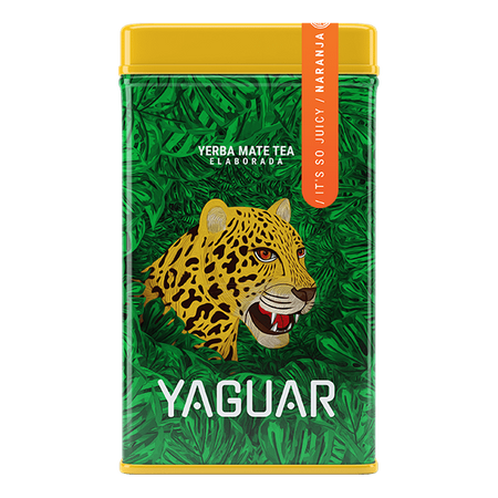 Yerbera – Tin can + Yaguar Naranja 0.5 kg