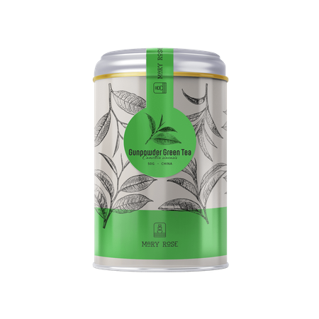 Mary Rose – Thé vert Gunpowder en boîte – 50 g