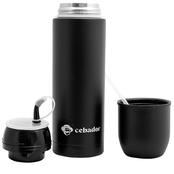 Yerbomos 5.0 - 650 ml - Mate, thermos and bombilla in one (black)